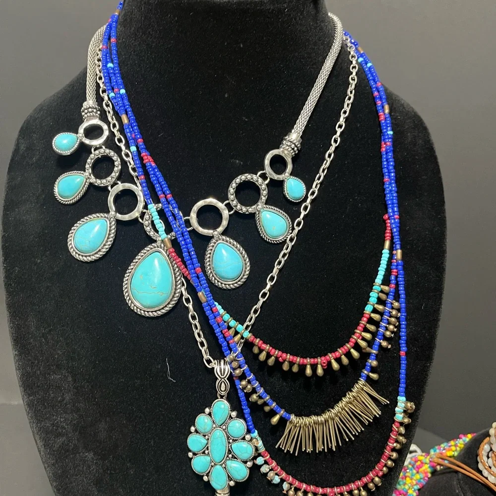 Turquoise and Silver Jewelry Lot - Picture 9 of 13